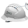 Evolution Deluxe Vented Full Brim Hard Hats w/ Slip Ratchet Adjustment (White)